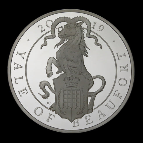 イギリス 2019年 クイーンズビースト "The Yale of Beaufort" 500ポンド(1kg)銀貨:裸-UNIVERSAL COIN